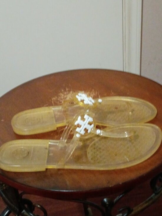 Tory Burch Shoes - Tory Burch Women's Mini Miller Jelly Thong Sandal Clear & White - Size 8